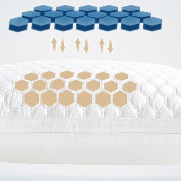 White Goose Down King Bed 2-Piece Pillow - Picture 3 of 6